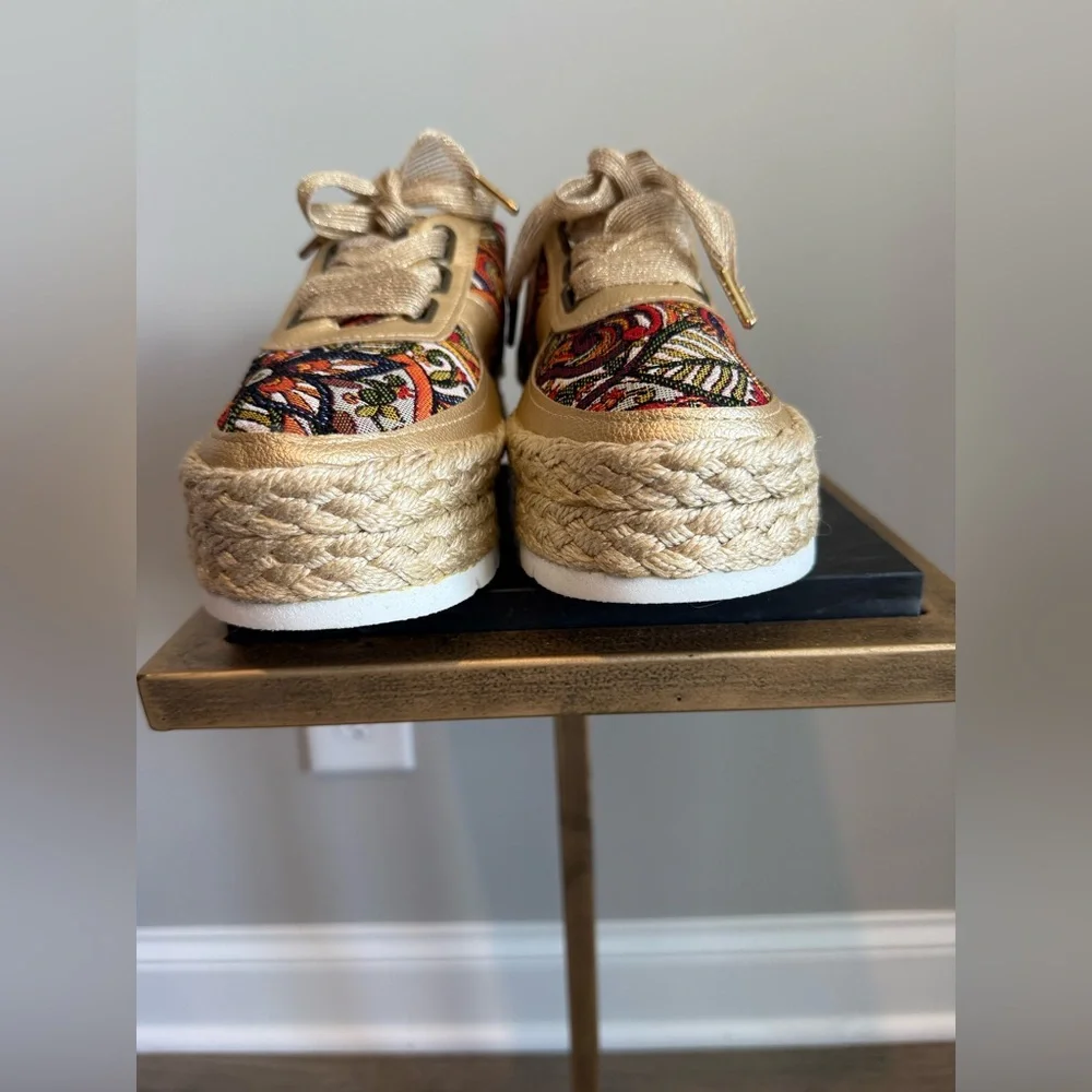 Jute Grass Platform Casual Sneakers
